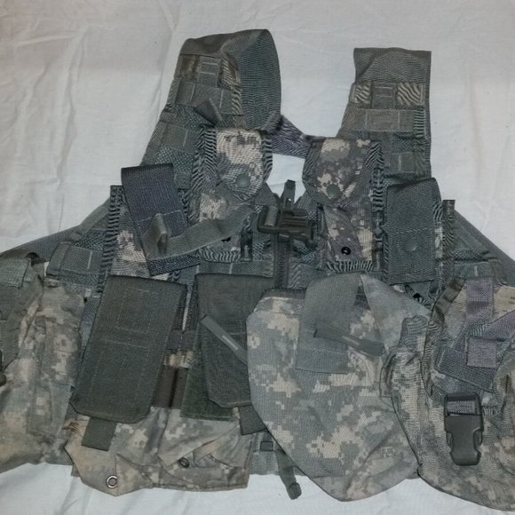 MOLLE II ACU FLC TACTICAL FIGHTING LOAD CARRIER VEST CHEST RIG & POUCHES JJ 1025 - Picture 13 of 13